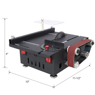2-in-1 Mini Table Saw & Belt Sander | 7-Speed Adjustable Angle DIY Crafts Tool