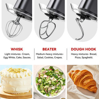 LINKChef 7.4 QT Stand Mixer, 800W 12-Speed Tilt-Head Food Mixer, Kitchen Electric Mixer with Dough Hook, Wire Whip & Beater