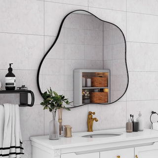 Cloud-Shaped Metal Accent Wall Mirror