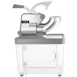 110V Commercial Ice Crusher 440LBS/H – 300W Electric Snow Cone Machine Dual Blades, ETL Approved Stainless Steel Shaver for Home & Bar