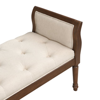 Tufted upholstered bench, view 5