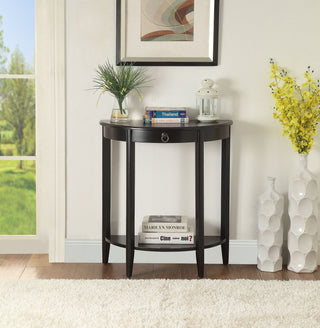 Justino II Black Finish Console Table