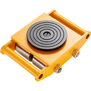 4PCS Heavy Duty Machinery Skate Dolly, 12 Ton / 26,455 lbs Industrial Mover with Carbon Steel Wheels & 360° Rotation, Warehouse & Factory