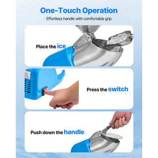 Electric Ice Crusher Machine, Blue