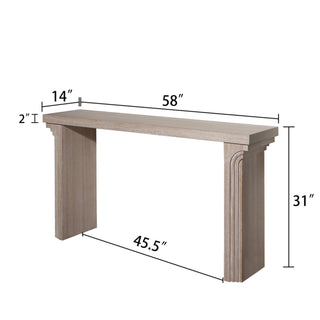 58in Modern Minimalist Wooden Console Table for Entryway, Living Room, and Hallway – Versatile Decorative Accent