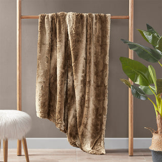 Oversized Faux Fur Throw Blanket | Luxurious Ultra-Soft Plush Bed and Sofa Cover