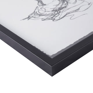 Black and white figure sketch 2-piece framed wall art set, view 2