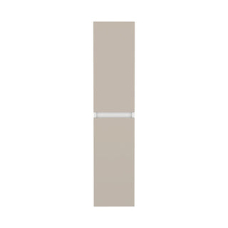 High Two-Door Wall Cabinet with Interior Shelf, White