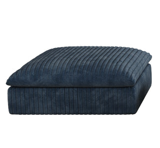 157.6" Cloud Sofa - Corduroy Deep Seat Couch, No Assembly, Blue