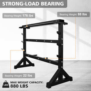Dumbbell Rack Stand, Multifunctional Barbell Rack Weight Rack for Dumbbells, Heavy Duty Weight Storage Organizer Dumbbell Storage Stand Holder