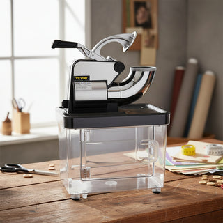 ETL Approved Commercial Electric Ice Crusher (440LBS/H) | 300W Dual Blade Snow Cone Machine, 110V