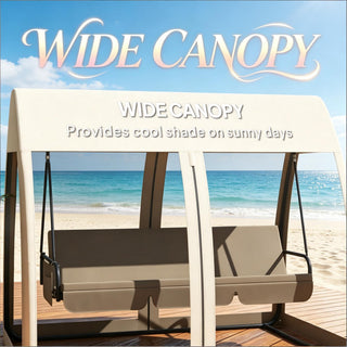 Garden Convertible Covered Day Bed,Outdoor Swing Chair,Comfortable Patio Swing Daybed