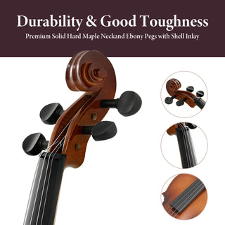Professional 4/4 Full Size Violin Set | Stable Rich Sound & Complete Accessories