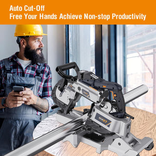 10 Amp 5" Deep Cut Bandsaw | Variable Speed Portable Metal Saw with Lightweight Aluminum Base