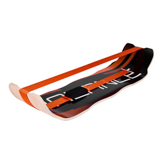 Balance Board, Wobble Board Trainer for Adults, Premium Wooden Curved Balance Training Equipment, Compact & Lightweight for Core Workouts, Standing Desk Exercise, Home Gym, Yoga & More, Orange
