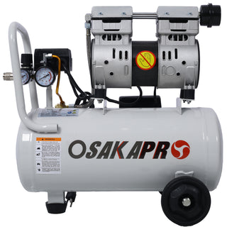1.5HP Silent Oil-Free Air Compressor | 8 Gallon Portable Electric Shop Compressor