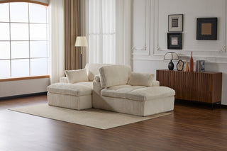 Oversized Double Chaise Lounge - Luxury Cloud Sofa Bed, White