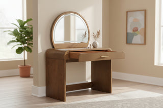 

39" Espresso Makeup Vanity Table with Touch Screen Lighted Mirror &amp; Storage Drawer