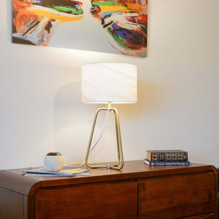 Optima Modern Stylish Desk Lamp | Marble Lampshade, Bronze Base & 110V (Premium Illumination)