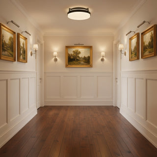 12-Inch Modern LED Flush Mount Ceiling Light - Ultra-Slim Integrated LED Light Fixture for Kitchen, Bedroom, and Hallway - Industrial Grade High-Lumen Low Profile Ceiling Lamp - 24W 2400LM Dimmable Interior Lighting