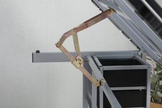 Adjustable Art Drawing Desk Craft Station & Drafting Table – Tilting Tabletop, 2 Fabric Drawers, Storage Shelves & 4 Caster Wheels – Studio/Home Office