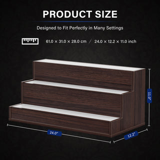 24 inch LED lighted liquor bottle display shelf, view 4