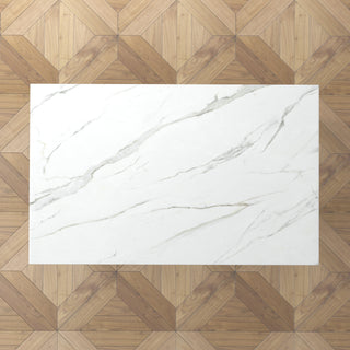 5-Piece Dining Set – Imitation Marble Tabletop with Solid Wood Table & 4 Chairs, Space-Saving Kitchen & Dining Room Furniture Set