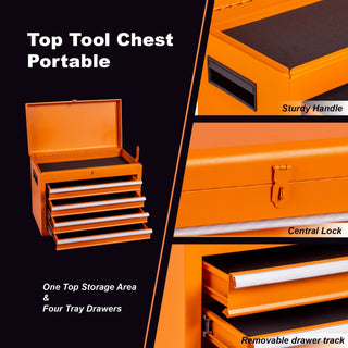 5-Drawer Rolling Tool Chest with Detachable Box | 154-Piece Tool Set Included