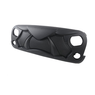 Halloween Front Grille Grid Grill for 2007-2018 Jeep Wrangler Rubicon Sahara Sport JK/JKU, Matte Black