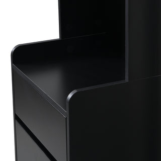 ON-TREND Contemporary 39.3''Wx70.8''H Hall Tree  Storage with Cushioned Storage Bench, Multifunctional Hallway Shoe Cabinet with Pegboard, Modern Coat Rack with 4 Hooks for Entryway, Mudroom, Black