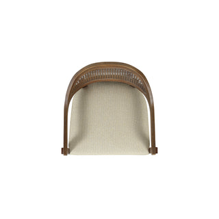 Americana Mid-Century Modern 30.5' Cane Back Bar Stool, Taupe Beige