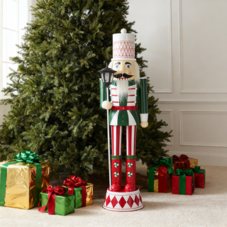 Classic iron nutcracker holiday decor, view 3