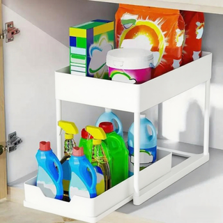 Sink Shelf (1-Pack) | White Kitchen/Bathroom Storage Organizer