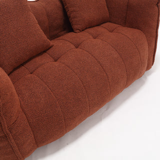 Soft Beanbag Chair with High Resilience Foam Core, Comfortable Square Recliner Sofa for Two People, Ideal for Games, Reading, and TV in Living Room or Family Room