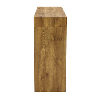 Elegant Natural Wood Grain Bar Table-50 Inches Long, a Practical Choice foElegant Natural Wood Grain Bar Table - 50 Inches Long with Two Drawers, Versatile Bar Table or Desk for Modern Homesr Modern Homes.Wood Grain Texture Sticker,Equipped With Two Drawers.Serving As A Bar Table Or A Desk.