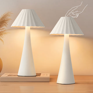 10.5 inch Modern Mini Table Lamp Set of 2, White