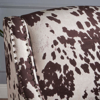 Comfy Accent Chair with Tufted Backrest, Bedroom Single Seat Arm Chair with Wooden Legs, Modern Side Chairs for Living Room