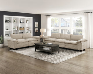 Modern Style Sofa Plush Comfort Taupe Chenille Fabric Upholstery Contemporary Living Room Furniture 1pc Durable Plywood