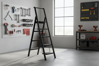 Best 5-Step Folding Ladders - Heavy-Duty Steel Step Stools with Anti-Slip Wide Pedals