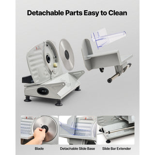 Electric Meat Slicer, 6.7 inch 150W, Silver