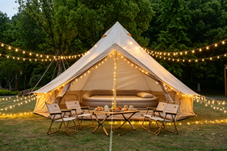 Oxford Bell Tent, 9.8ft Yurt with Stove Jack, 4-Season, 3-4 Person