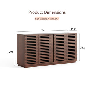 Living Room Furniture Entertainment Storage Dining Room Cabinet, Buffet Sideboard With Solid Wood Doors,59.92''w x 15.75''d x 29.53''h