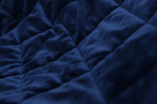 Modern Reversible Throw Blanket, Navy Blue and White