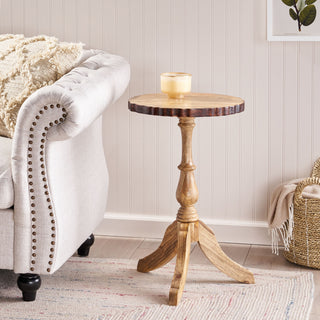 WOODEN END TABLE