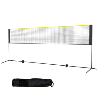 Badminton Net, Height Adjustable Volleyball Net, 14ft Wide Foldable Pickleball Net, Portable Easy Setup Tennis Net Set with Poles, Stand and Carry Bag, for Kids Backyard Game Indoor Outdoor Use