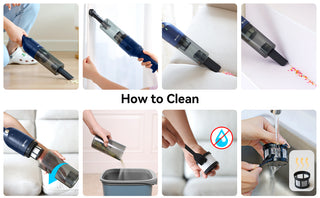 UMLO H6 BLUE Cordless Handheld Vacuum | 10KPa Strong Suction, 30-Min Runtime, HEPA Filter