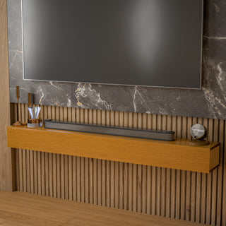 60'' Fireplace Mantel Wooden Wall Mounted Floating Shelf 8' Deep