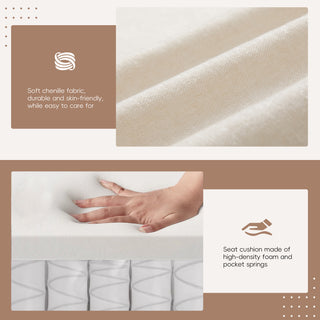 104" L-Shape Sectional Sofa | Modern Couch with USB, Storage & Ottoman