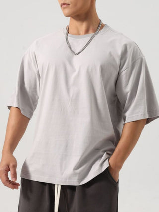 Men's Plus Size Round Neck Half Sleeve T-Shirt