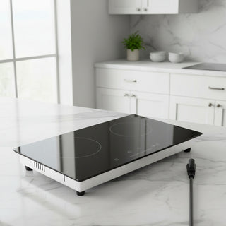 Built-in Electric Cooktop Radiant Ceramic Cooktop 2 Burners 23.6x13.3 inch